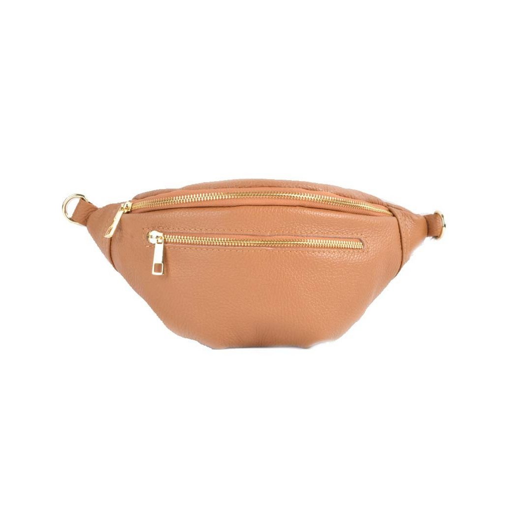 Lederen heuptas | Taupe