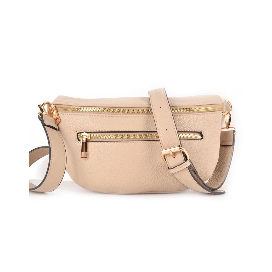 COOSZ_lederen heuptassen Taupe