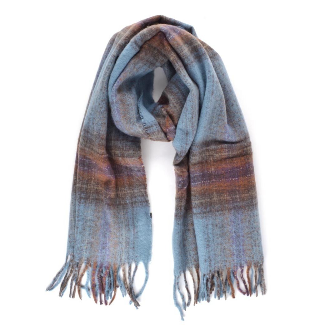 COOSZ_sjaal blauw en bruin