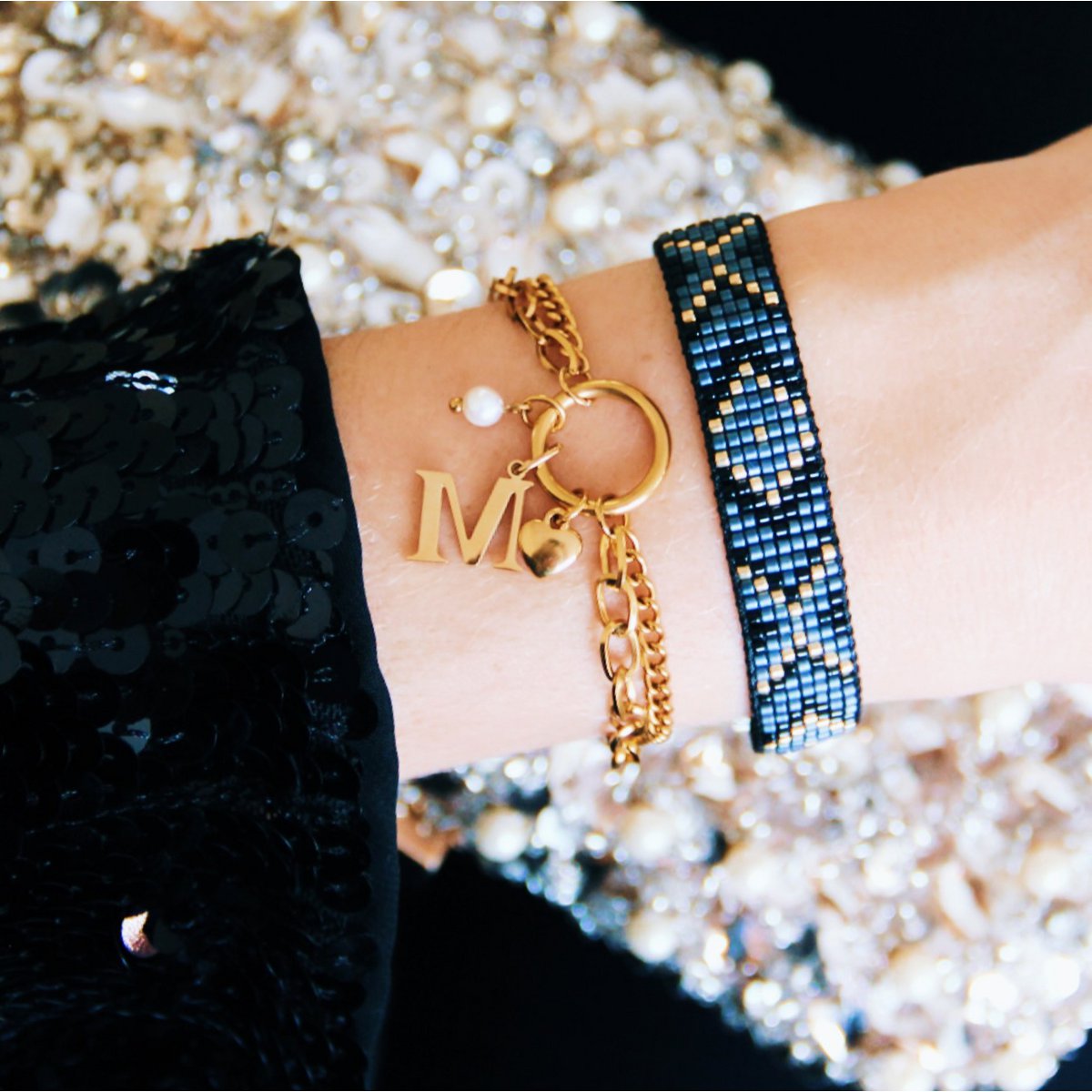 Bazou_Dubbele armband hart