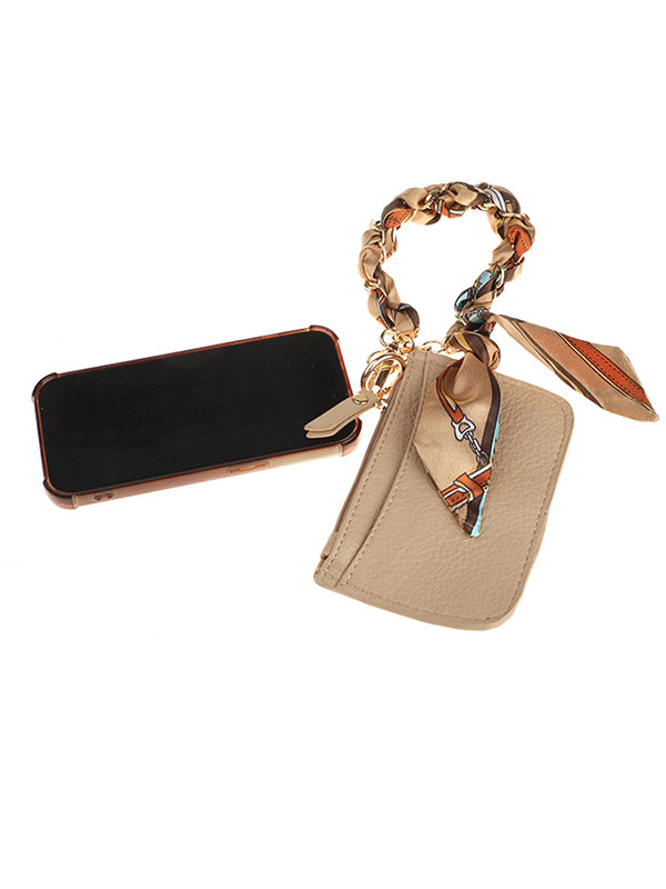 Naturel telefoonbandje met portemonneetje Evi