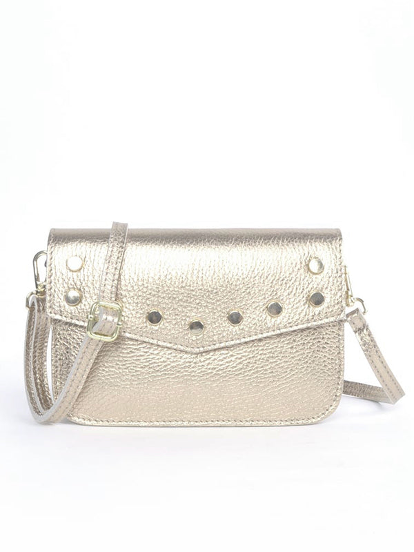 Metallic schoudertasje Paars