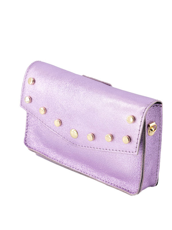 Metallic schoudertasje Lila
