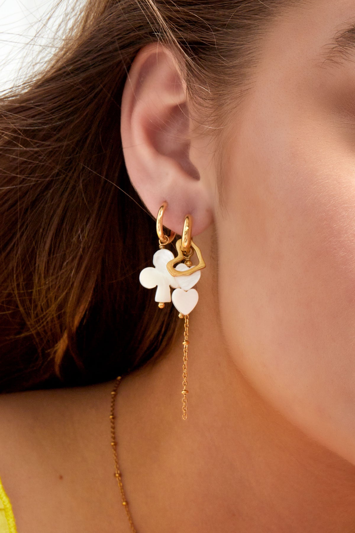 Oorbellen met hartjes hangers