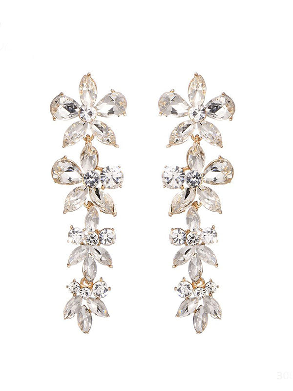 Statement oorbellen Diamanten bloem