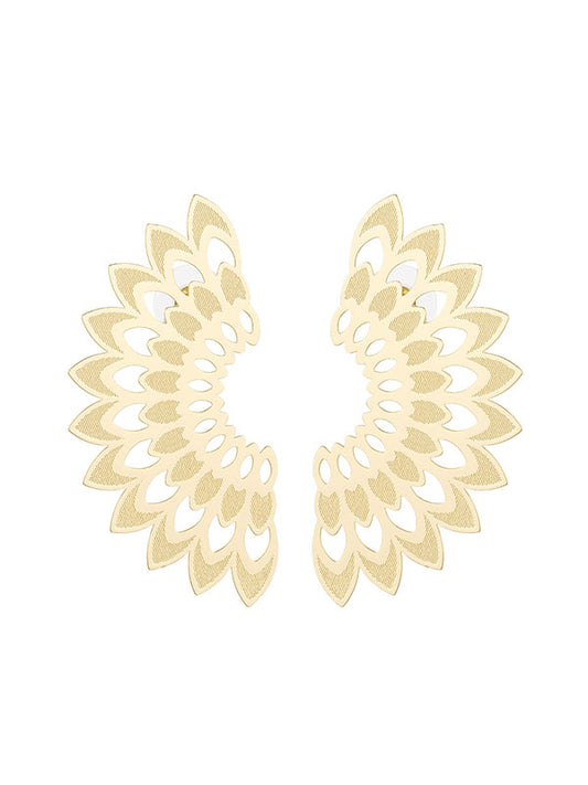 Statement oorbellen blad