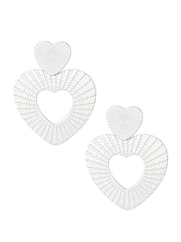 Oorbellen double hart