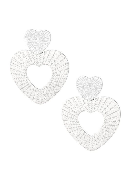 Oorbellen double hart