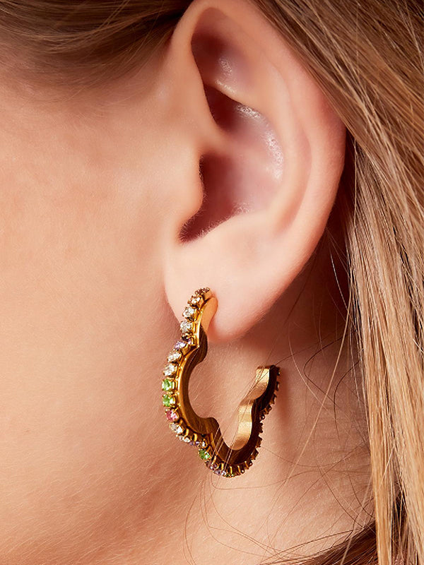 Oorbellen zirkonen klaver