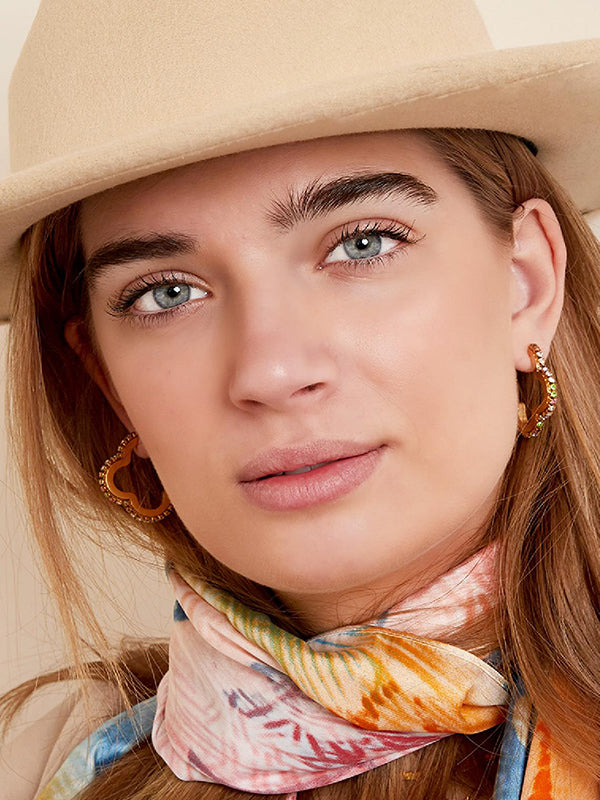 Oorbellen zirkonen klaver