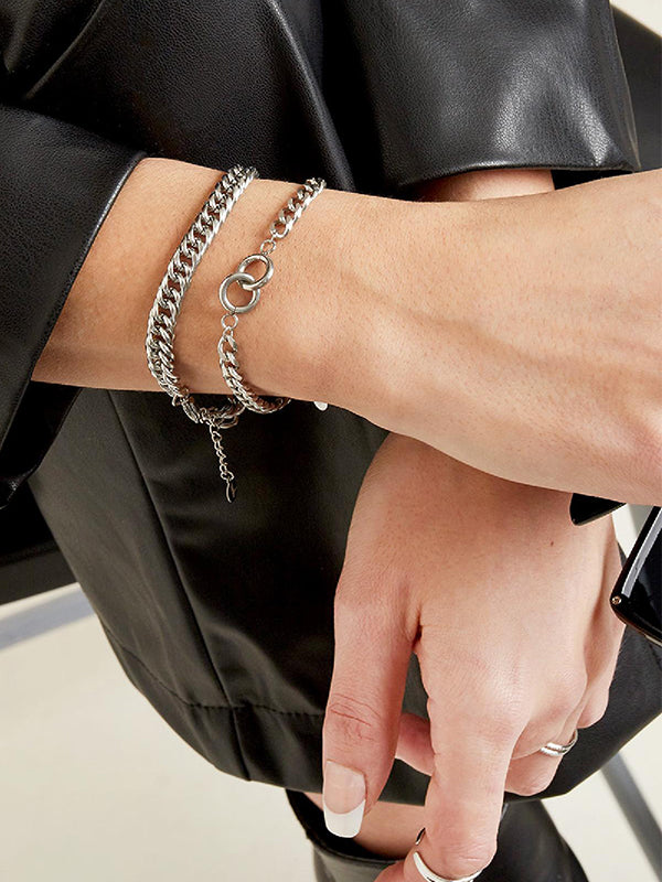 Armband intertwined - zilver