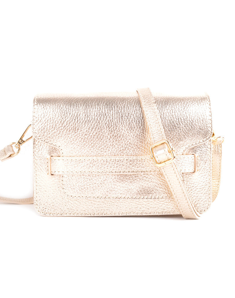 Schoudertas metallic Brons