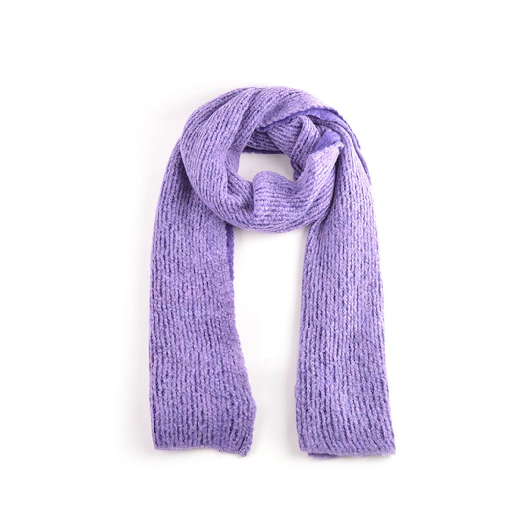 COOSZ_gebreide wollen sjaal paars