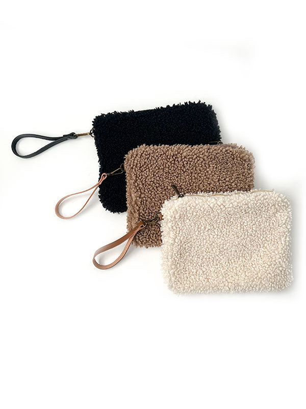 Schoudertas Teddy Beige