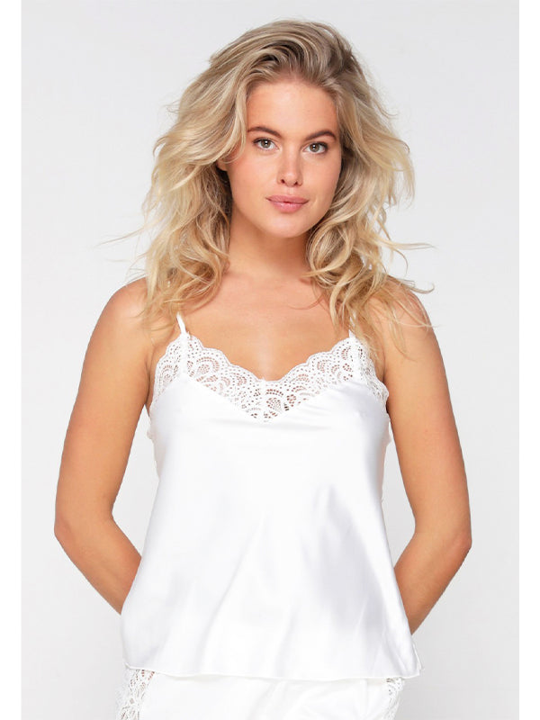 Shortama wit met kant