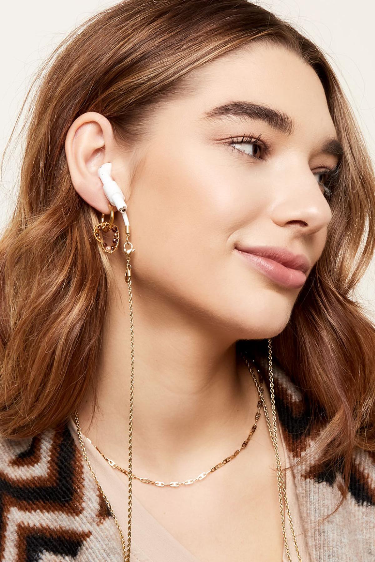 Zonnebril-/airpods koord -  Gedraaid Goud