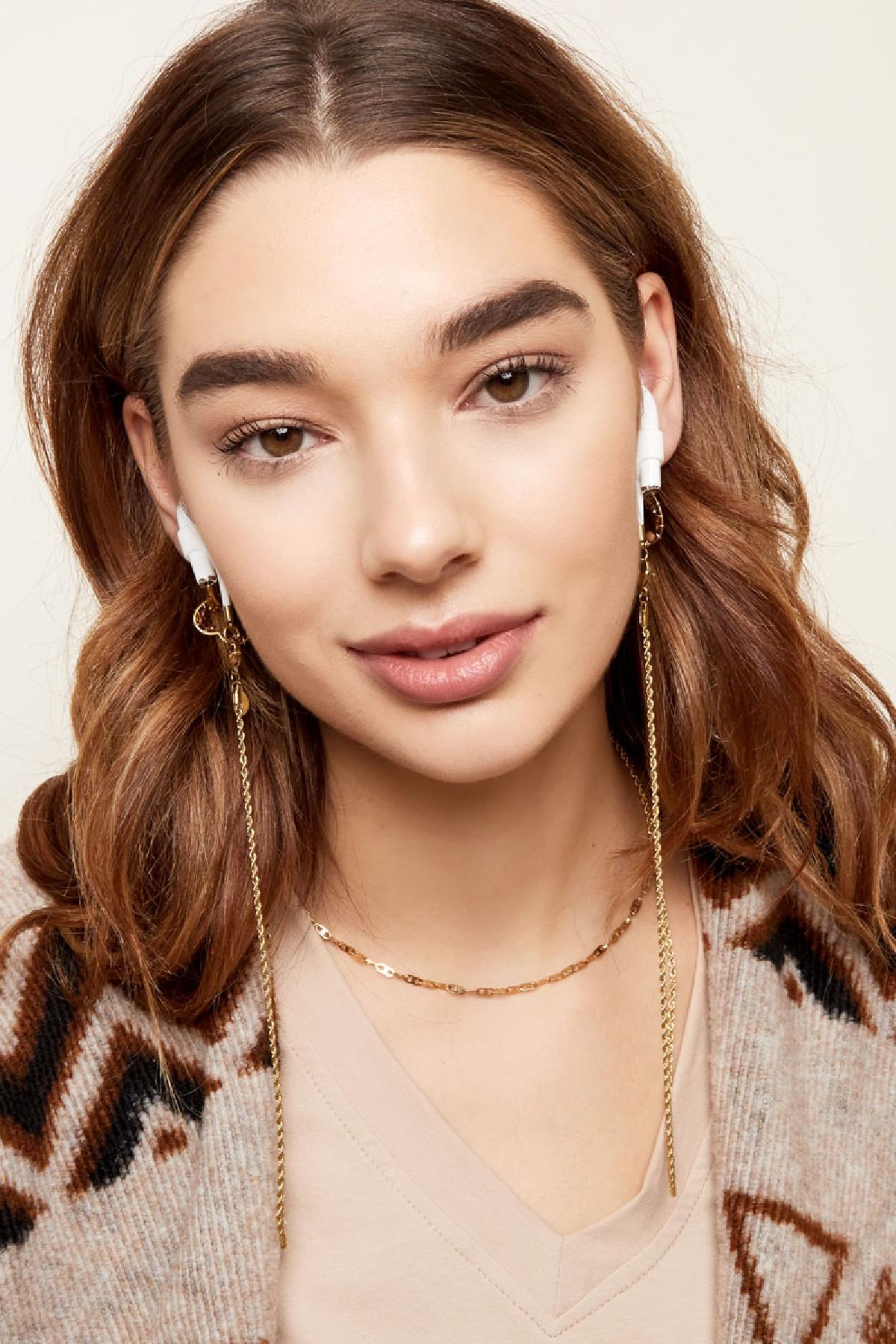 Zonnebril-/airpods koord -  Gedraaid Goud