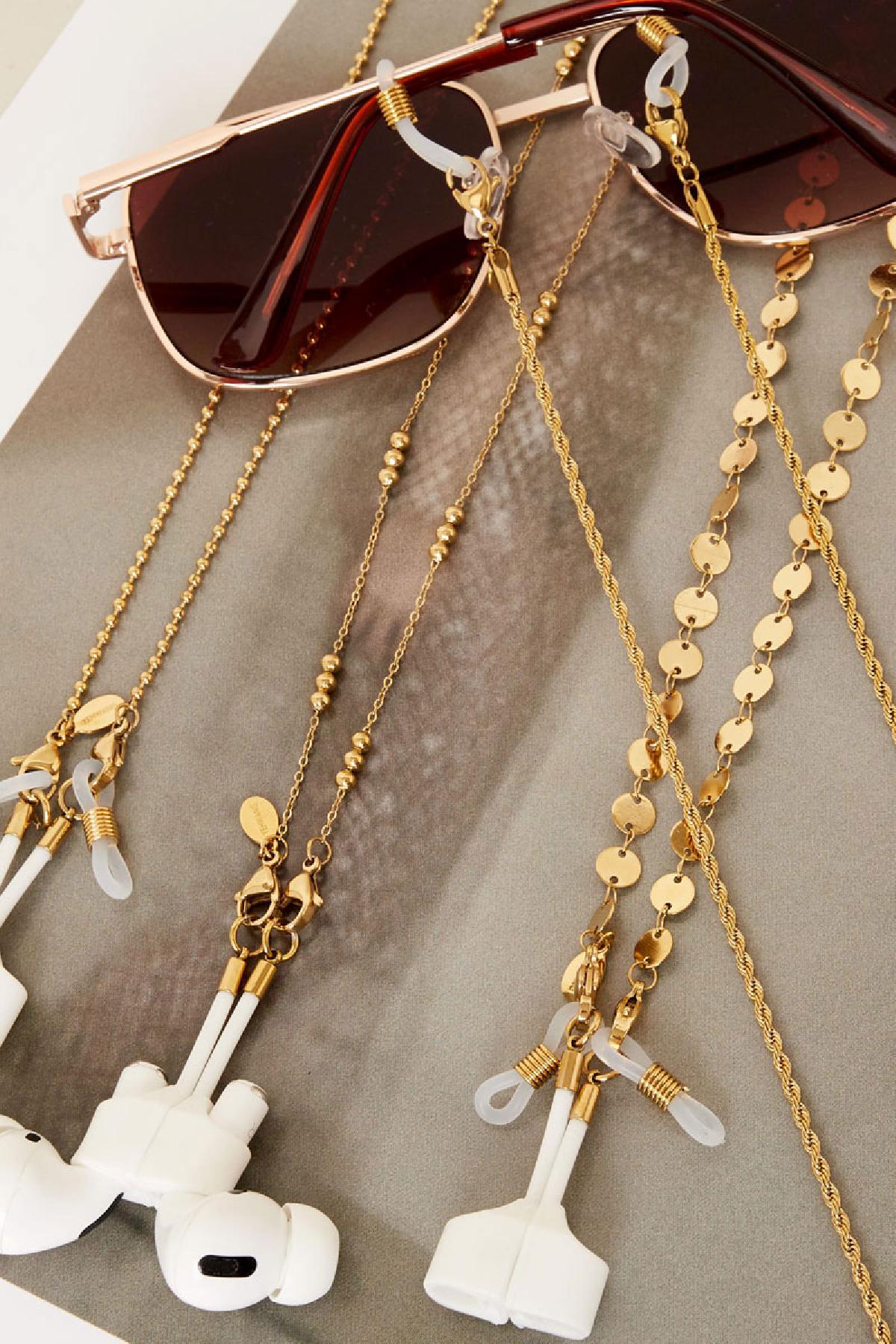 Zonnebril-/airpods koord -  Details Goud