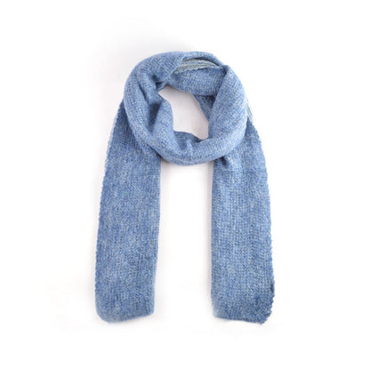 COOSZ_gebreide wollen sjaal blauw