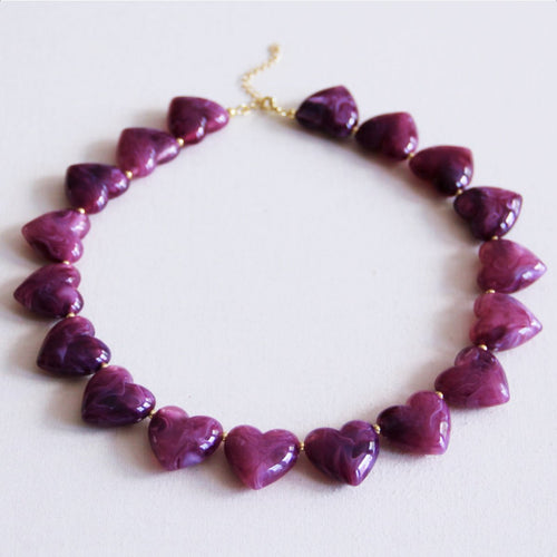 COOSZ_Bazou_hartjes ketting paars