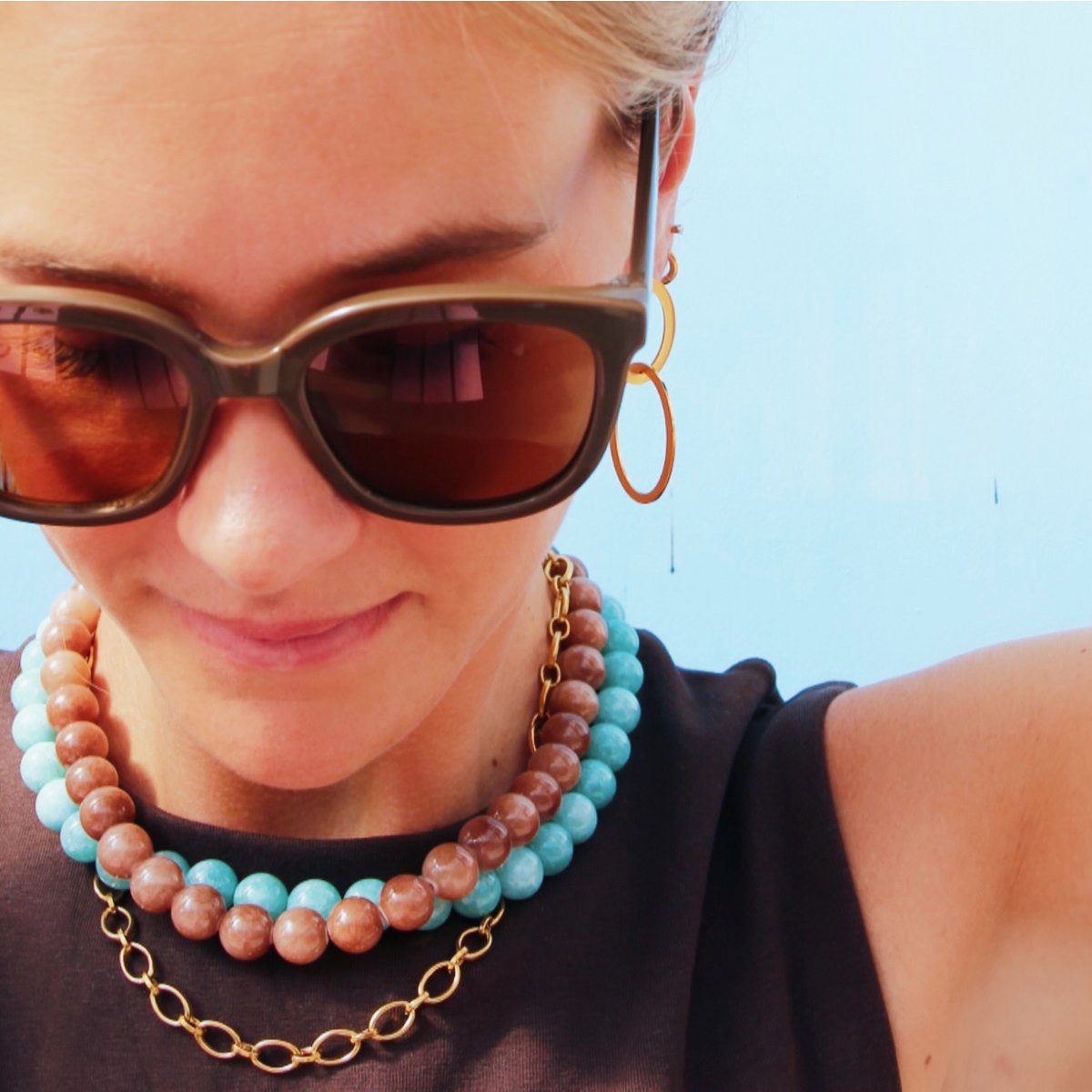 COOSZ_Bazou_xl kralenketting bruin