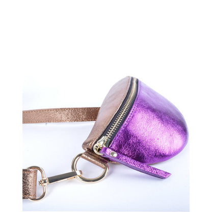 Lederen heuptas Metallic | Paars