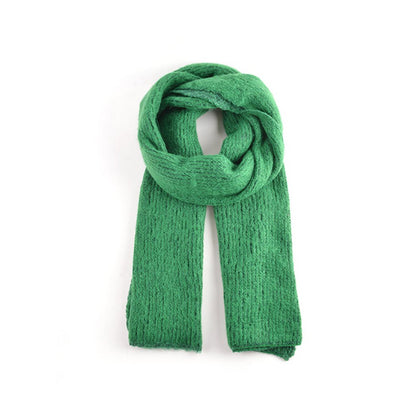 COOSZ_gebreide wollen sjaal groen
