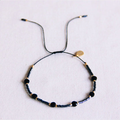 Bazou_armband miyuki zwart