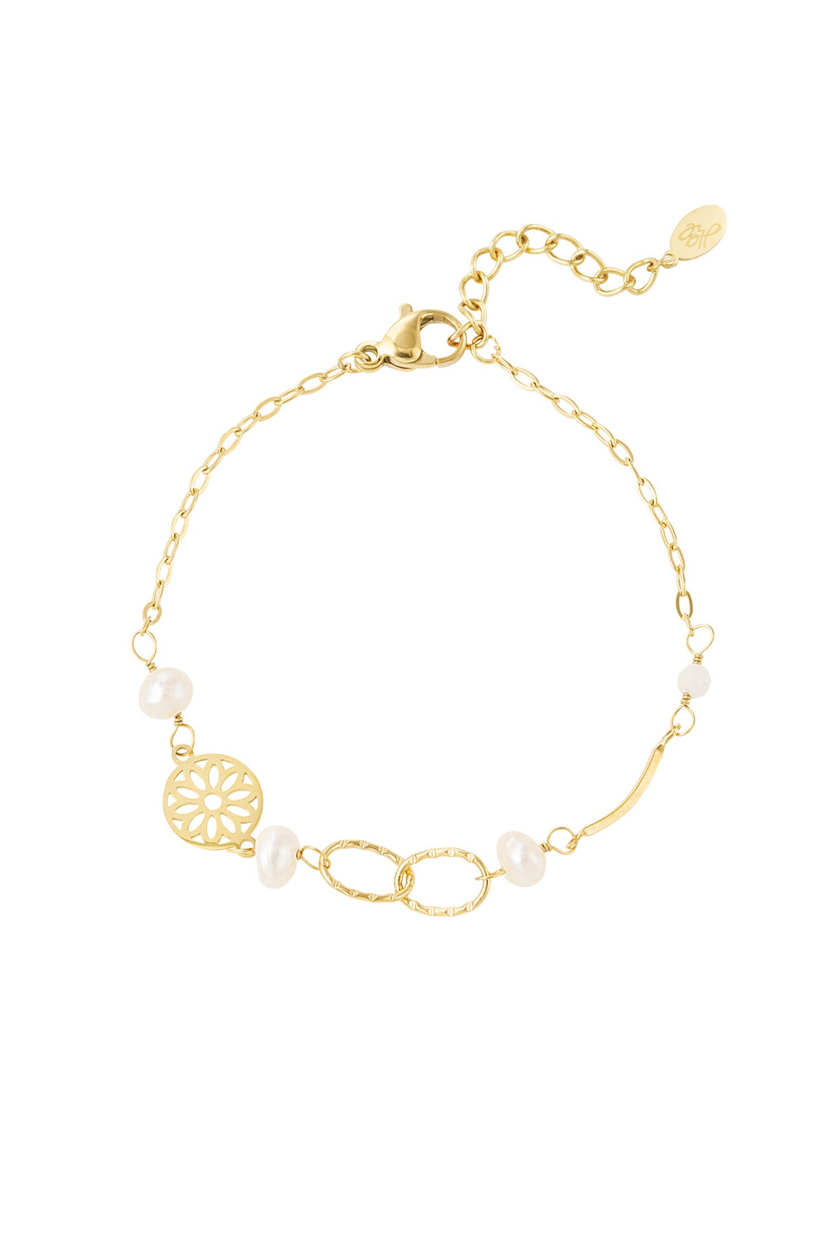 Armband linked met parels