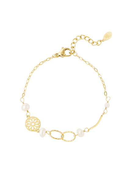 Armband linked met parels