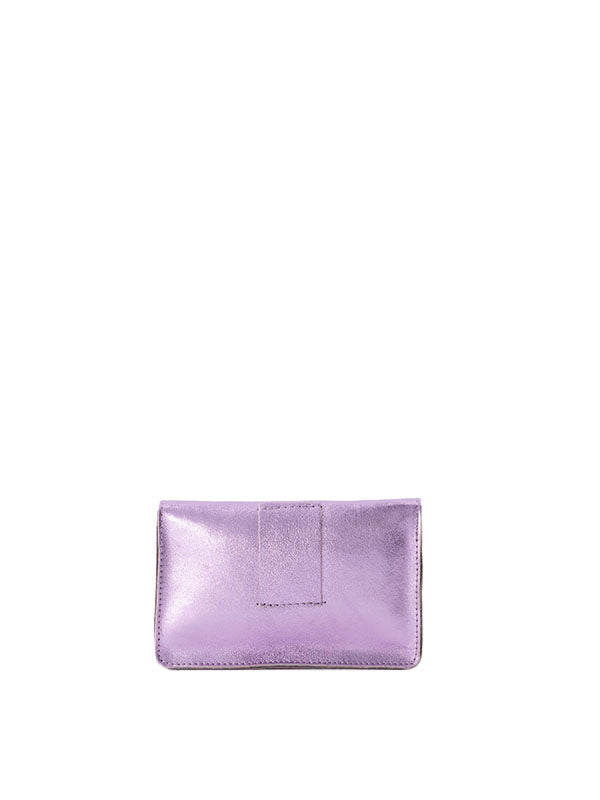 Metallic schoudertasje Lila