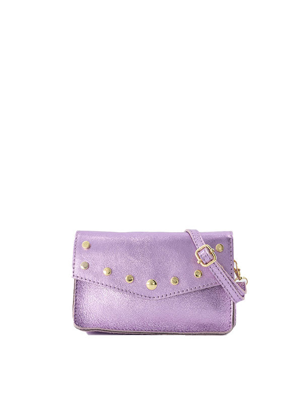 Metallic schoudertasje Lila