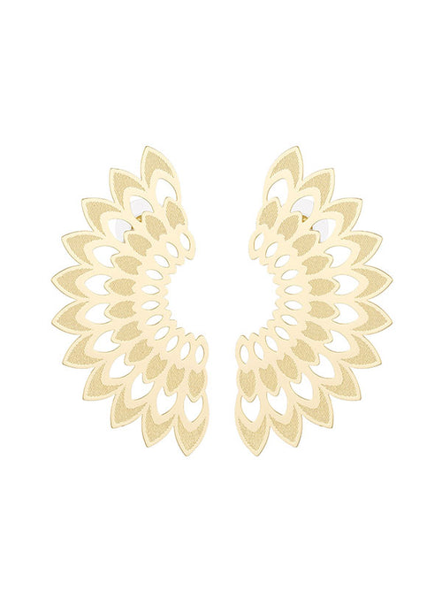 Statement oorbellen blad