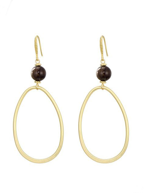 Statement oorbellen - Bruin