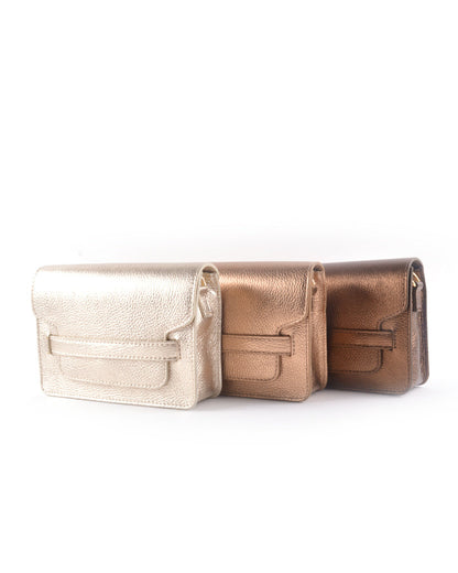 Schoudertas metallic Goud