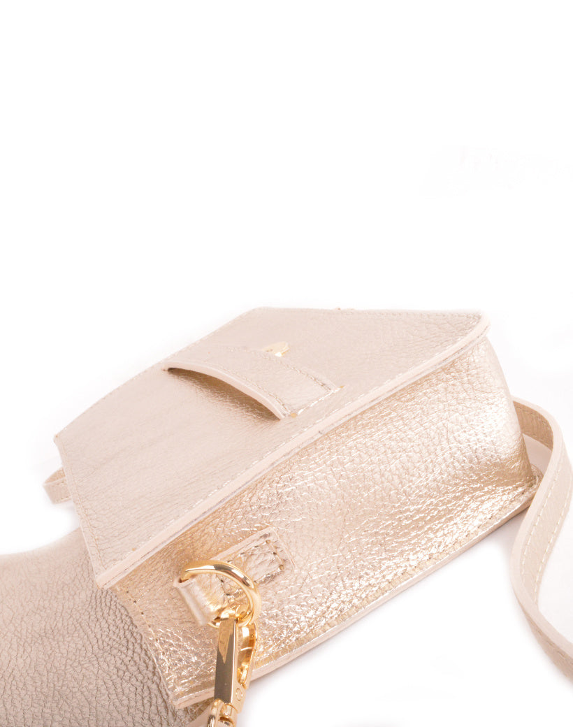 Schoudertas metallic Goud