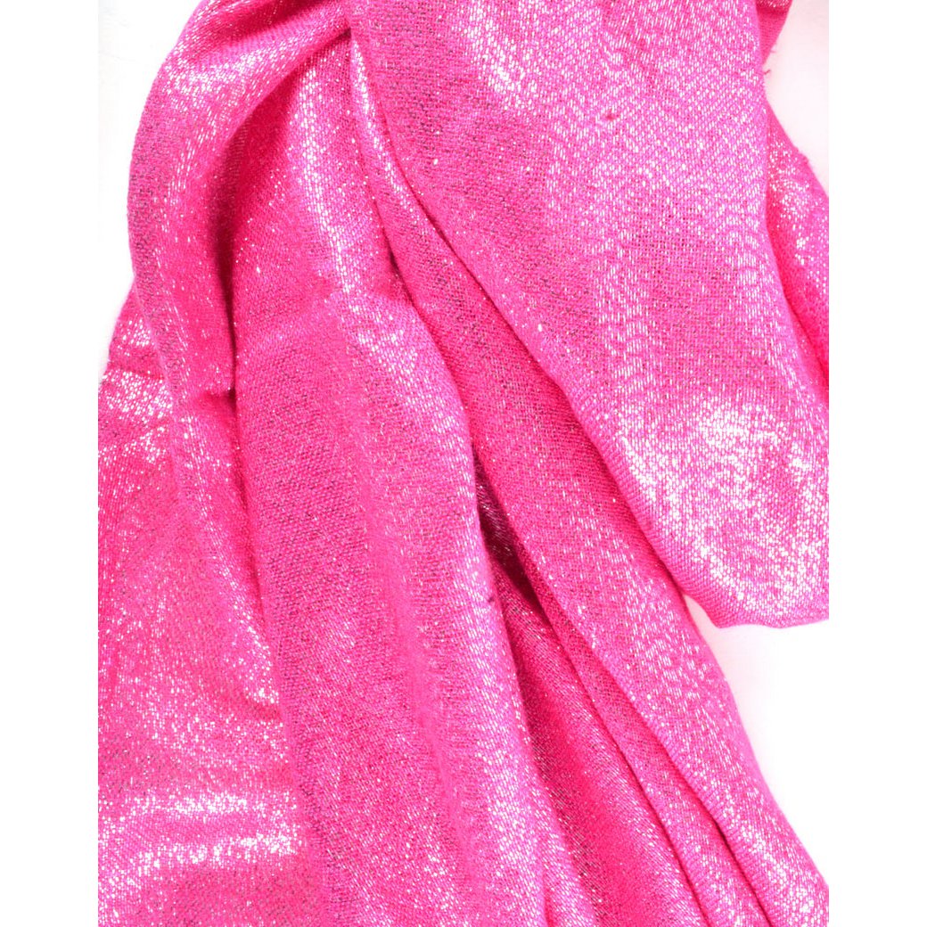 COOSZ_metallic sjaals fushia roze
