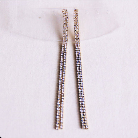 Bazou_kristallen oorbellen met steentjes