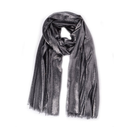 COOSZ_metallic sjaals zwart