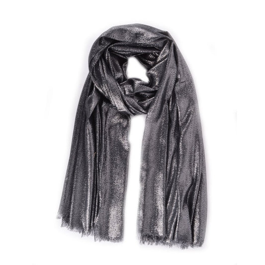 COOSZ_metallic sjaals zwart