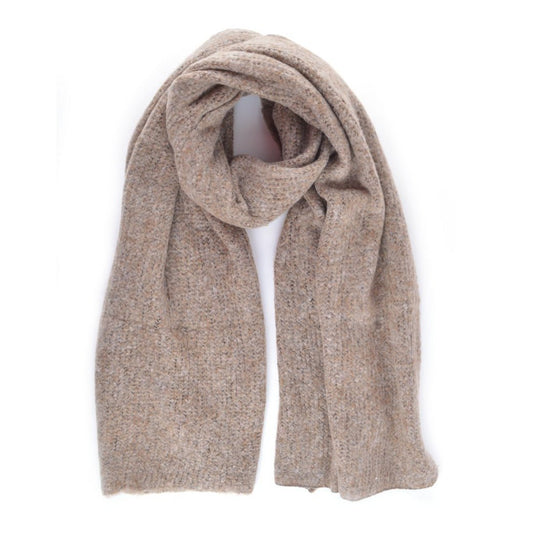 COOSZ_gebreide wollen sjaal camel