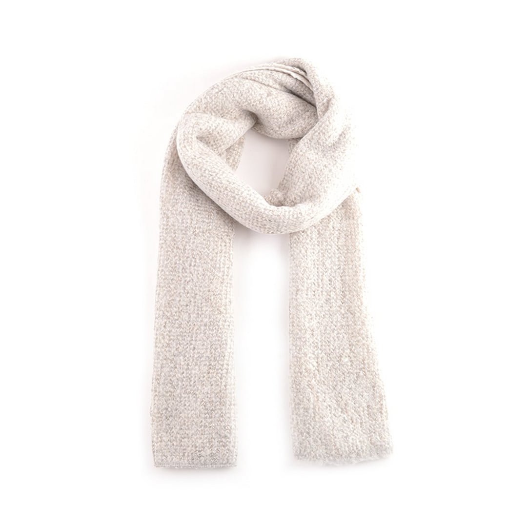 COOSZ_gebreide wollen sjaal off-white