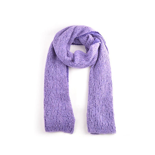 COOSZ_gebreide wollen sjaal paars