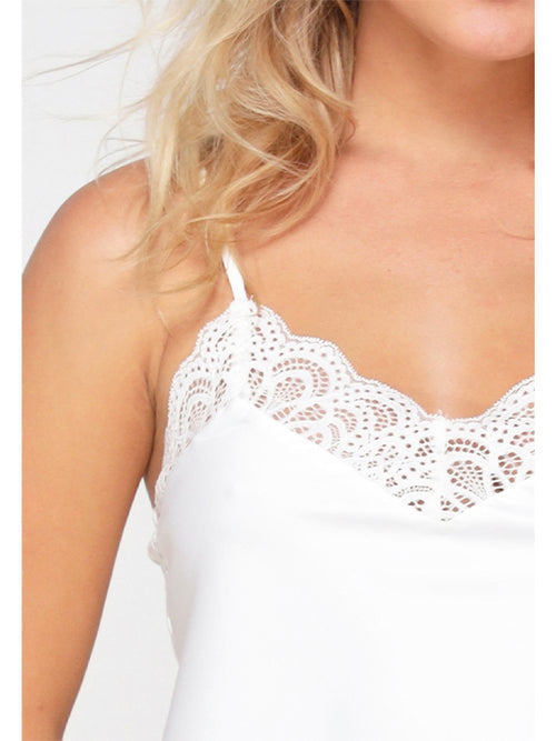 Shortama wit met kant