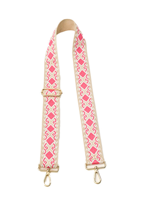 Bagstrap met beige en roze