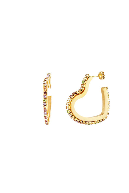 Oorbellen zirkonen hart